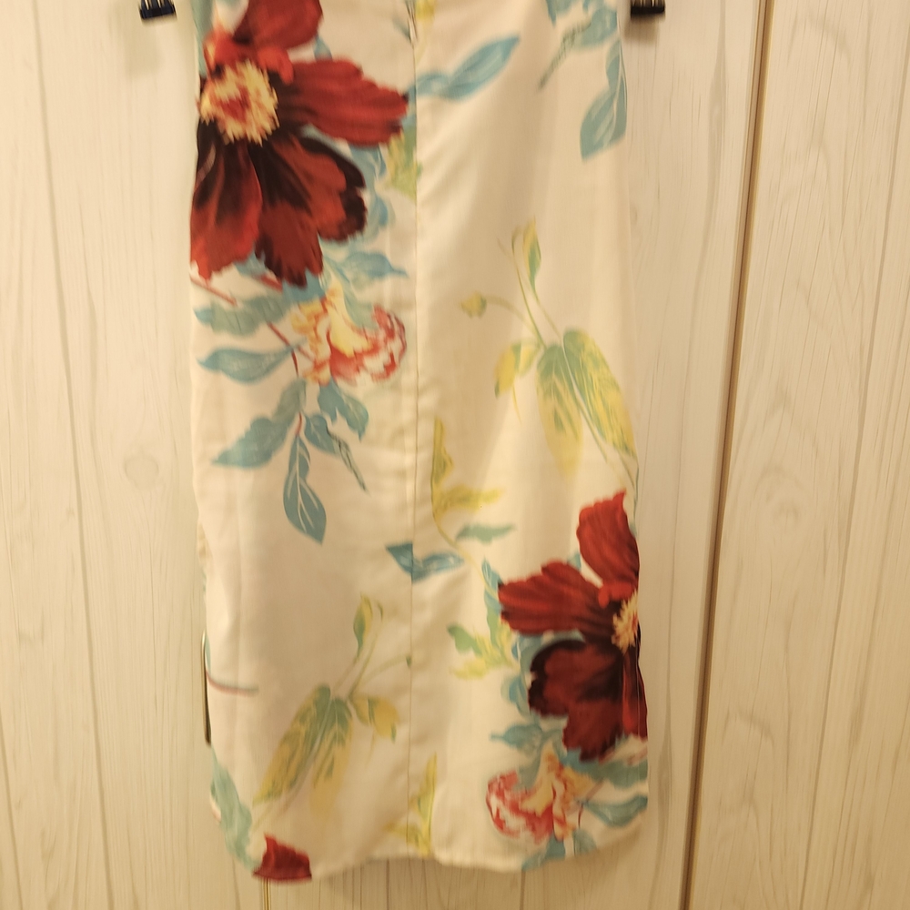 Floral Print Cream Skirt - Picture 6 of 6